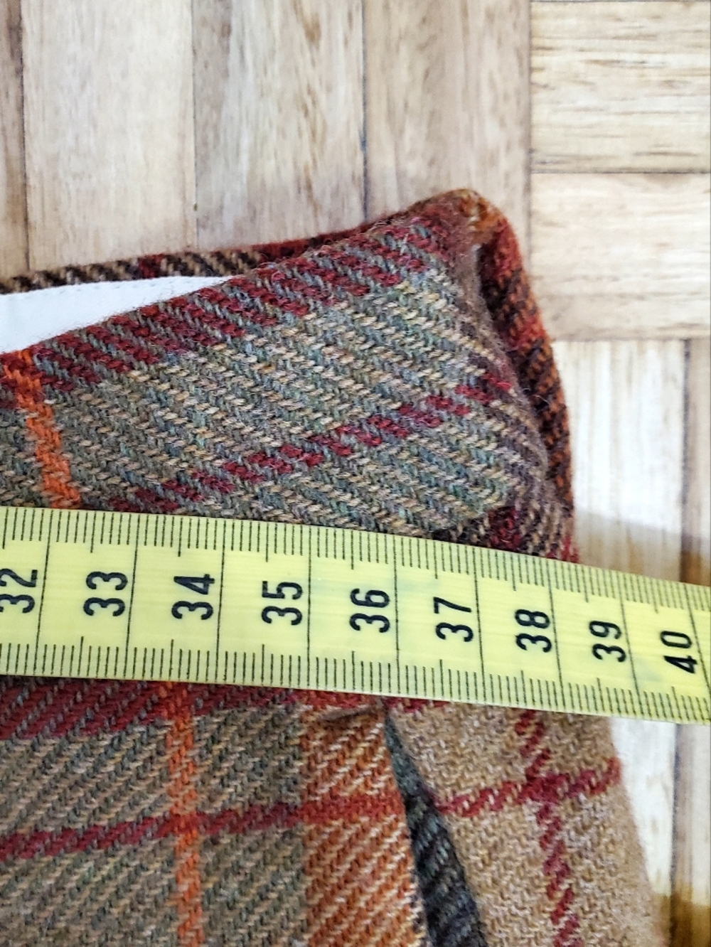 GBS Project Plaid 100% Wool Blend Women’s Pants Made In Italy - Picture 11 of 15